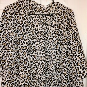 Source Unknown Leopard Print Kimono PTP 30"